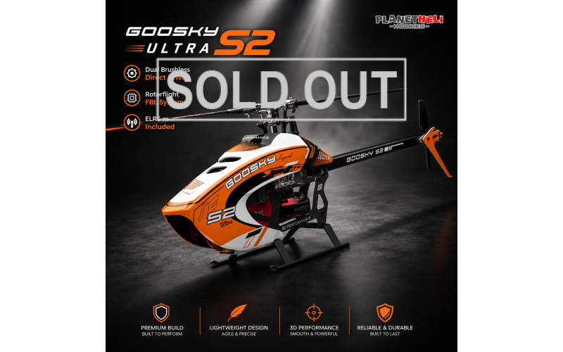 Goosky Legend S2 ULTRA Helicopter (BNF) - Amber / Green